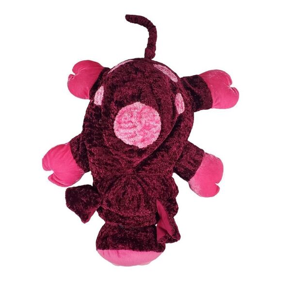 Six Flags Pig Plush Pink Red Spots Prize Toy Amusement Park Floppy Laying Pillow - Picture 5 of 11